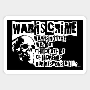 skull say not war Sticker